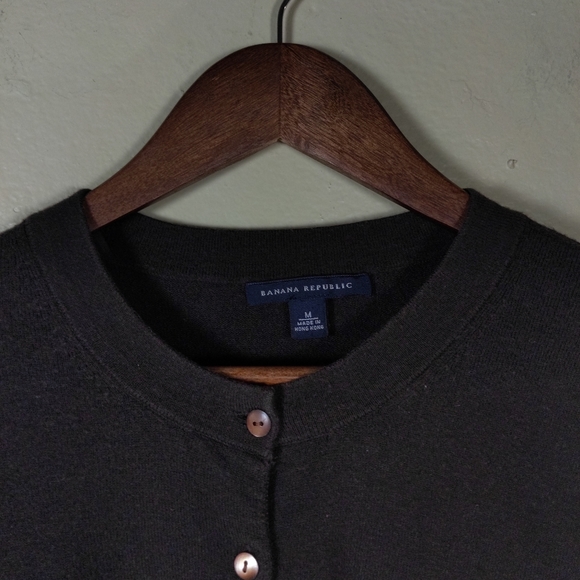 Banana Republic Brown Cashmere Blend Button Down Cardigan - Picture 3 of 8